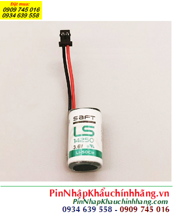 Saft LS14250 (Zắc DF1.35-2P), Pin nuôi nguồn PLC Saft LS14250 1/2AA 1200mAh, Xuất xứ Pháp